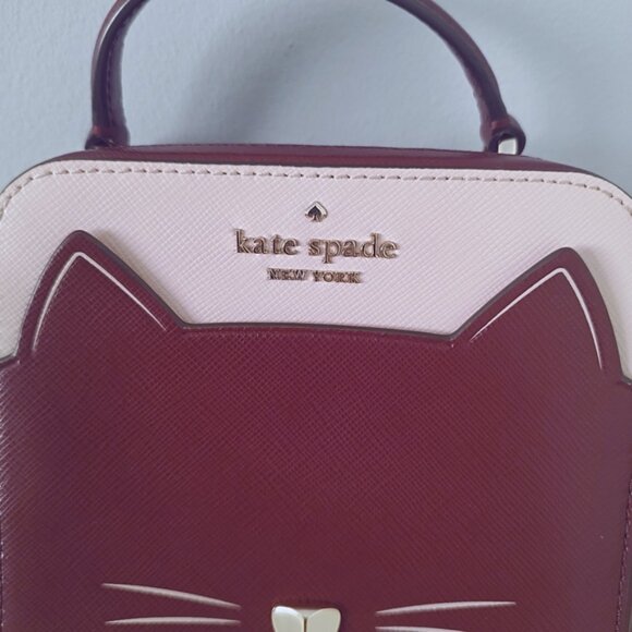 Kate Spade Meow Daisy cat crossbody 2-way bag EUC - Picture 3 of 9